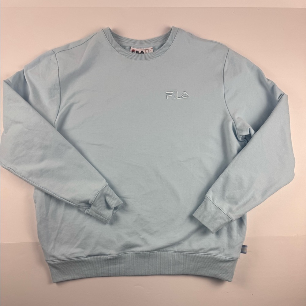 FILA French Terry crewneck long sleeve sweatshirt with side pockets size large